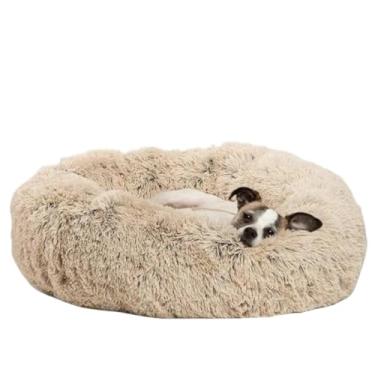 Imagem de Cama para Animais de EstimaçãO, Nuvem de Donut, Cama Redonda de PelúCia, 40 Cm(CHOCOLATE,G)