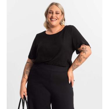 Imagem de Blusa Plus Size Feminina Secret Glam Preto, Preto, Plus G4