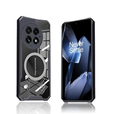 Imagem de Capa para OnePlus 13, capa protetora NOUKAJU magnética, capa de telefone com dissipação de calor, antiqueda, absorção de choque, proteção abrangente, capa protetora para OnePlus 13 de 6,8 polegadas