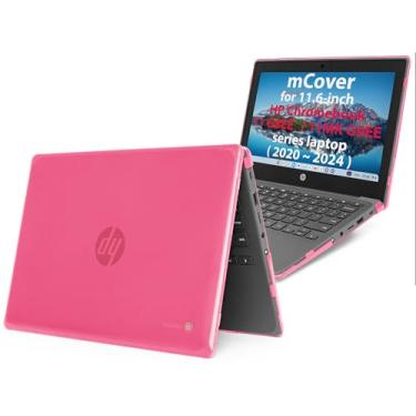 Imagem de mCover Capa compatível apenas com laptops HP Chromebook 11 G8EE / 11MK G9EE de 11,6 polegadas 2020~2023 (não serve para nenhum outro modelo HP), rosa