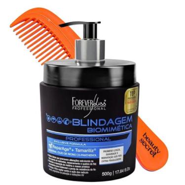 Imagem de Máscara Forever Liss Blindagem 500g e Pente Beauty Secret