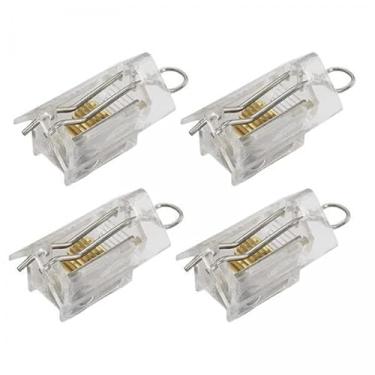 Imagem de ＫＬＫＣＭＳ 2x 4x Mecanismo de Trava de Corda Persianas Transparentes Persianas Romanas Trava de Persianas para Janelas