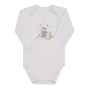Imagem de Lt18307 -body de bebê manga longa linha anunciação com qr code e mensa