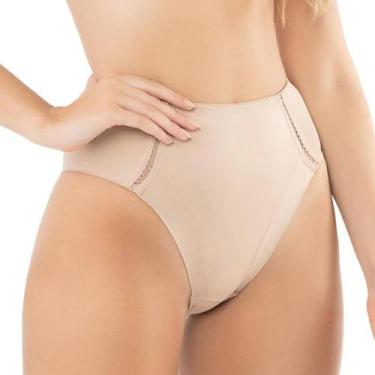 Imagem de Calça Alta DelRio 50614 Detalhe Crochê, P, Mousse