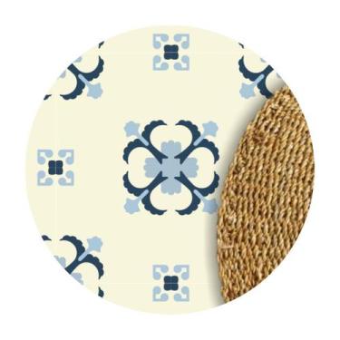 Imagem de Adesivo piso ladrilho floral lavável antiderrapante - Colacomigo