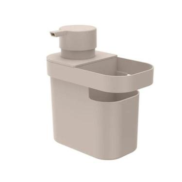 Imagem de Dispenser Porta Detergente Dosador 650mlCom Suporte p/ Esponja Ou Triu