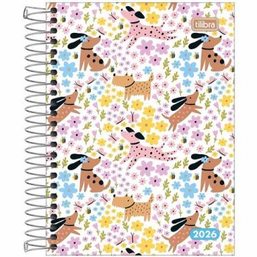 Imagem de Agenda 2026 diária espiral Pepper feminina M4 Tilibra, Cachorros