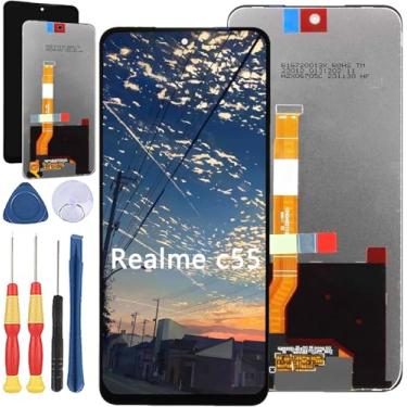 Imagem de Yuxyiony Nova tela de substituição para Oppo Realme C55 RMX3710 tela de reparo de tela LCD e acessórios de ferramenta de substituição
