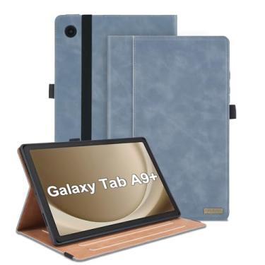 Imagem de Capa para Samsung Galaxy Tab A9 Plus 5G 11 polegadas 2023 (SM-X210/SM-X216/SM-X215 LTE) Capa inteligente de visualização multiângulo com bolso, couro PU executivo despertar automático para Tab A9+,