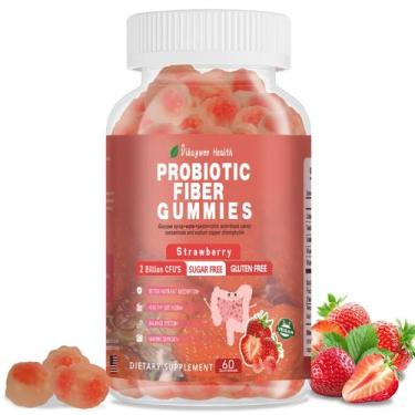 Imagem de Gomas de fibra probiótica Vikaywoo para adultos, morango, 60 quilates