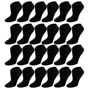 Imagem de Meias de tornozelo Winterlace, 24 pares para mulheres e meninas (preta