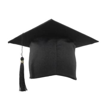 Imagem de Capelo Chapéu Formando Formatura Graduação - Preto - Arena