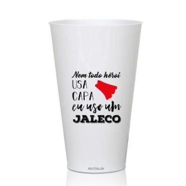 Imagem de Kit 2 Copos Big Drink Branco 550Ml Acrílico Profissões - Krystalon
