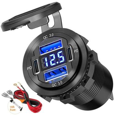 Imagem de Carregador de carro VANONE Dual USB Quick Charge 3.0 e Dual PD USB C