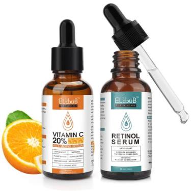 Imagem de Sérum ELBBUB, antienvelhecimento, vitamina C, retinol, 30 ml, dia e no