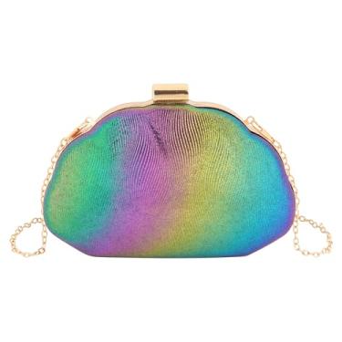 Imagem de Bolsa feminina Seashell Evening Bag Mermaid Chain Strap Clutch Shoulder Bag, 09 cores mistas