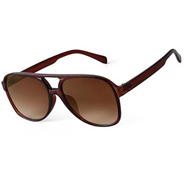 Imagem de Laurinny Óculos de sol vintage para mulheres, homens, grandes, clássicos, retrô, quadrados, armação de plástico grande, aviador, óculos de sol