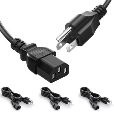 Imagem de CYD Cabo de alimentação universal de 1,8 m, cabo de alimentação 10A 125V 18AWG para PC para jogos, monitores de computador, barras de som, alto-falantes ativos, consoles PlayStation, consoles Xbox
