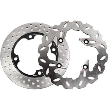 Imagem de Arashi Discos de freio dianteiros traseiros rotores para Honda Jazz 250 2001-2004, acessórios de motocicleta prata