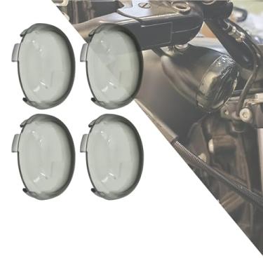 Imagem de HDBUBALUS Capa de lente fumê com luz de seta de bala adequada para Harley Touring Road King Street Glide Sportster Softail Dyna 2000-2025 4 peças