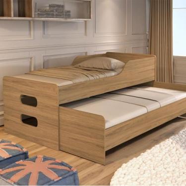 Imagem de Bicama Solteiro Robusta Com Cama Auxiliar Em Mdf - Poloshop E-com, Ame