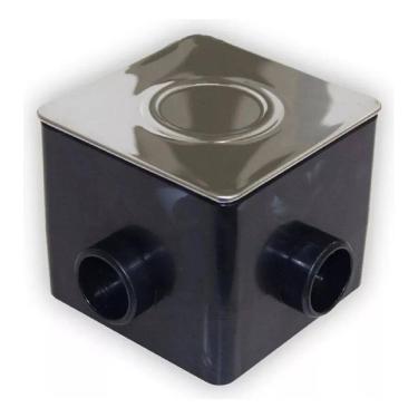 Imagem de 2X Caixa De Passagem Quadrada Con Regulagem Tampa Inox Brust