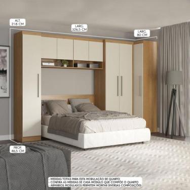 Imagem de Armário Canto Reto Dormitório Modulado Éden MDP 6006 - Due Lare