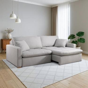 Imagem de Sofá Retrátil e Reclinável 240cm com Almofadas Decorativas Liv Espress