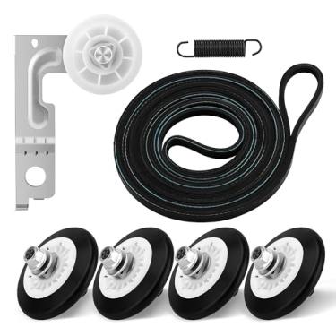 Imagem de NISHCON Kit de reparo de secador de substituição para secadores a gás LG Kenmore inclui 4581EL2002C Rolo de tambor para secadora 4561EL3002A Polia intermediária para secadora 4400EL2001A Substituição