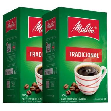 Imagem de Kit 2 Café Torrado e Moído Tradicional 500g Melitta Intenso