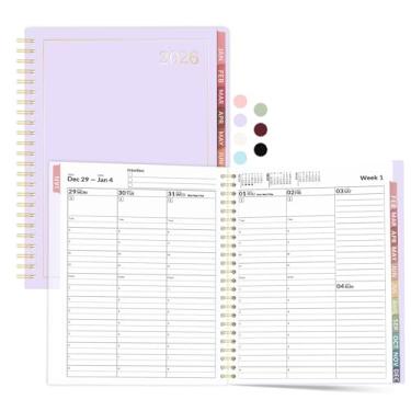 Imagem de Agenda de agendamentos 2026, agenda diária semanal e mensal da Forvencer (janeiro de 2026 a dezembro de 2026), 15 x 20 cm, agenda horária com incrementos de 30 minutos, planejamento de capa flexível