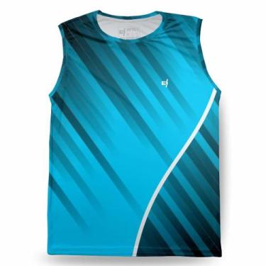 Imagem de Regata Cavada Camiseta Masculina Academia Musculação Caminhada Dry UV 