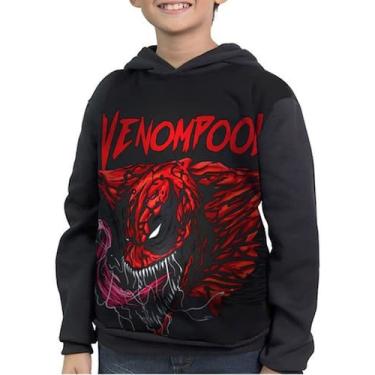 Imagem de Casaco Moletom Infantil Venompool Deadpool Venom - smoke, Preto, 1