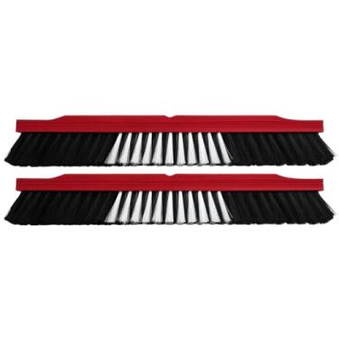 Imagem de 2 Vassouras de Pelos Sintéticos 60cm Grande Base de Madeira Reforçada Sem Cabo Cerdas Macias para Piso Liso, Madeira Cerâmica e Ambientes Internos Limpeza Doméstica e Profissional Durável e Eficiente