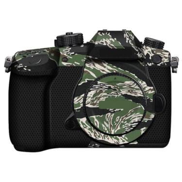 Imagem de Adesivo de capa de câmera GH5 para Panasonic Lumix GH5 película protetora antiarranhões, decoração de pele e resistência ao desgaste (camuflagem listrada de tigre)