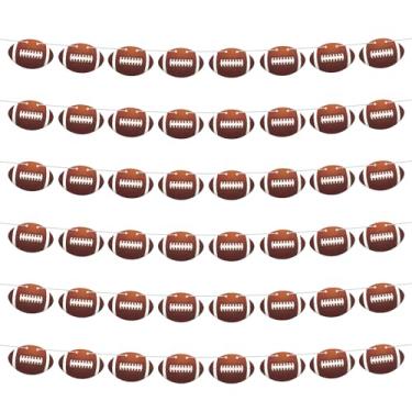 Imagem de 6un Decorações de Faixa Futebol, Pré-Enfiada Guirlanda Futebol Faixa com Tema Esportivo para Suprimentos Festa Aniversário Decorações Casa Jogo Lembrancinhas Festa