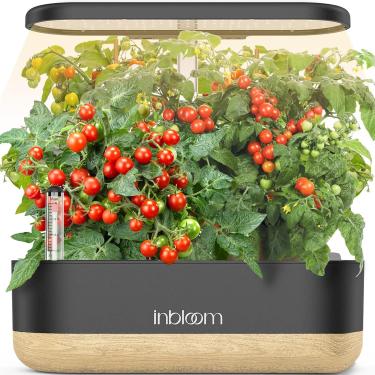 Imagem de Sistema de cultivo de hidroponia com 10 cápsulas, jardim de ervas interno com LEDs de espectro completo de plantas, alarme de falta de água, temporizador automático, altura ajustável (17 a 38 cm), tanque de água de 4,2 L, preto