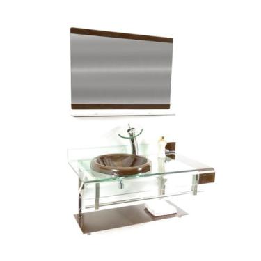 Imagem de Combo 3 em 1 - Gabinete 90cm Inglaterra + Torneira Ibiza + Kit Banheir