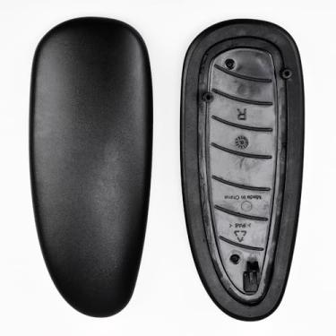 Imagem de Tampas de substituição de almofadas de braço para cadeira de escritório Humscale Liberty, para braço fixo e ajustável em altura, vinil preto (1 par) (para braço de ajuste de altura)