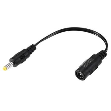 Imagem de Generic Conector adaptador ponta conversor fêmea 5,5 x 2,1 mm para macho 4 x 1,7 mm 15 cm DC Power Connect