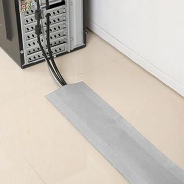 Imagem de 1 capa protetora de cabo de 3 m para proteger cabos, capa com fita, adequada para carpete, azulejo, pisos de madeira e qualquer cenário