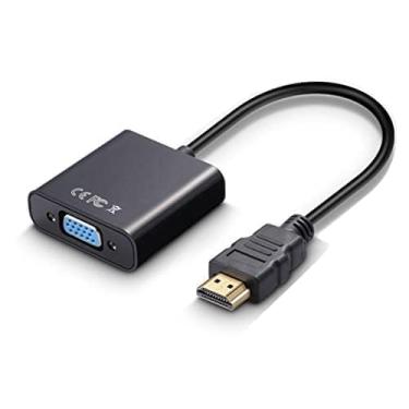 Imagem de HDMI Para VGA, Adaptador HDMI Para VGA Banhado A Ouro Macho Para Fêmea Display Port Conversor De Adaptador HDMI Para VGA 1080P Com Cabo De 5,91 Polegadas Para Computador, Laptop, PC, Monitor, Projetor