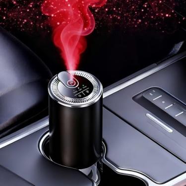 Imagem de Difusor inteligente de ambientador de carro, aromatizador de ar com cheiro de carro, luzes de sincronização de música, ligar/desligar automático, bateria embutida potente, difusor ajustável para