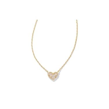 Imagem de Kendra Scott Conjunto de colar de coração feminino Ari Haven, ouro, metal, branco, tamanho único