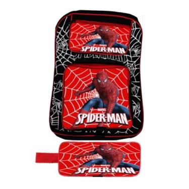 Imagem de Mochila Infantil Homem Aranha tamanho médio costas - LOBETRIX