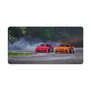 Imagem de HouLaiZhe Tapete de mouse JDM grande para jogos Drift Car JDM Car 180sx S13 Retro Cool Desk Mat Base de borracha antiderrapante Acessórios para computador portátil suprimentos bloco de escrita para