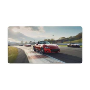 Imagem de FoRes JDM Tapete de mouse grande para jogos Speed ​​jdm carro Mx5 Motion Drift Blur tapete de mesa base de borracha antiderrapante acessórios para computador portátil suprimentos bloco de escrita para
