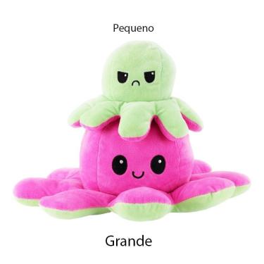 Imagem de Polvo Reversível Humor Grande Tiktok Pelúcia Pink/Verde