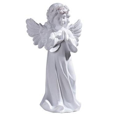 Imagem de Estátua de estatueta de resina de anjo de escultura para decoração de casa