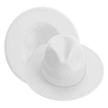 Imagem de Chapéu Fedora KUJUHA Felt de dois tons com aba larga para homens/mulhe